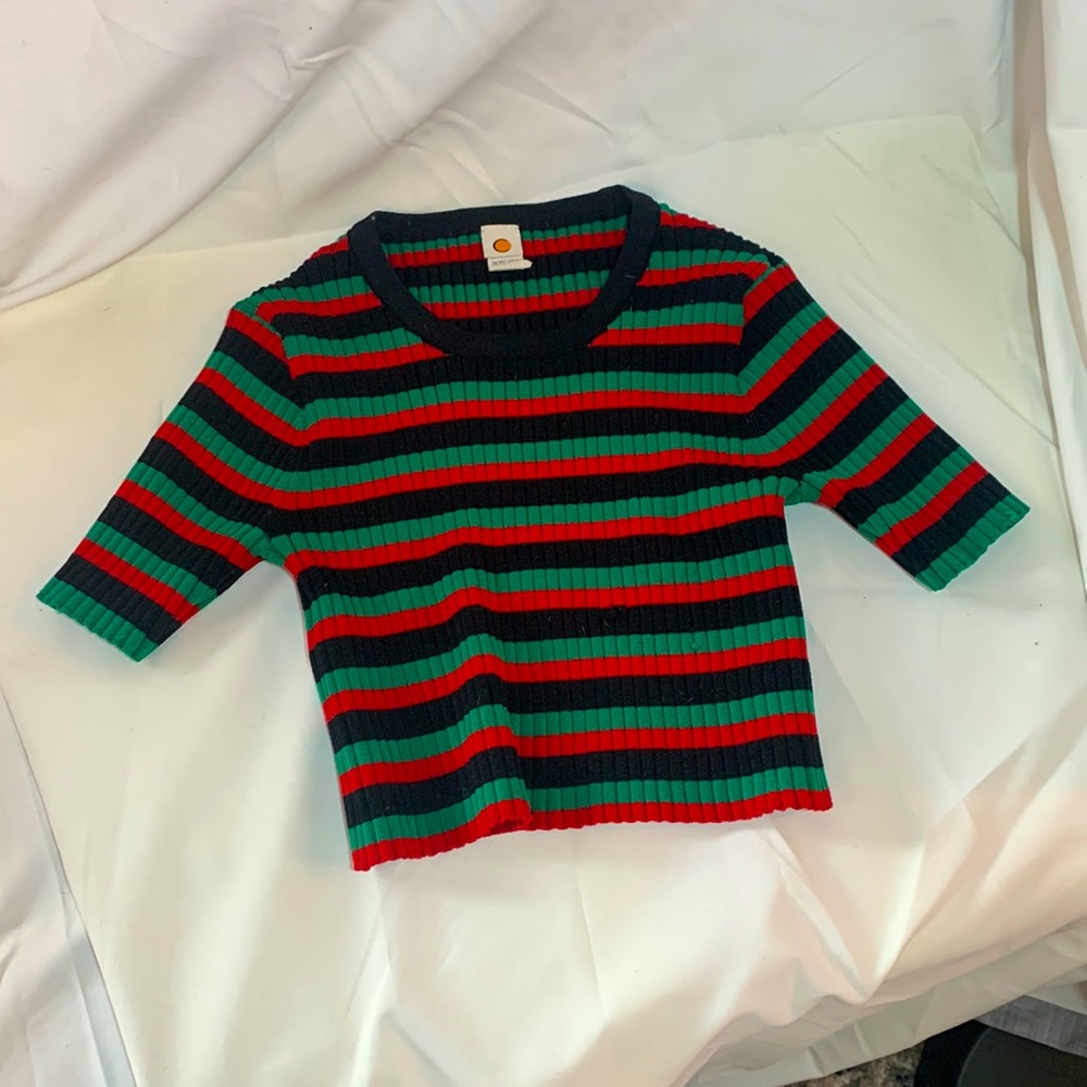 Tropic of C limited edition, sold out, ribbed cropped short -sleeve Reggae top